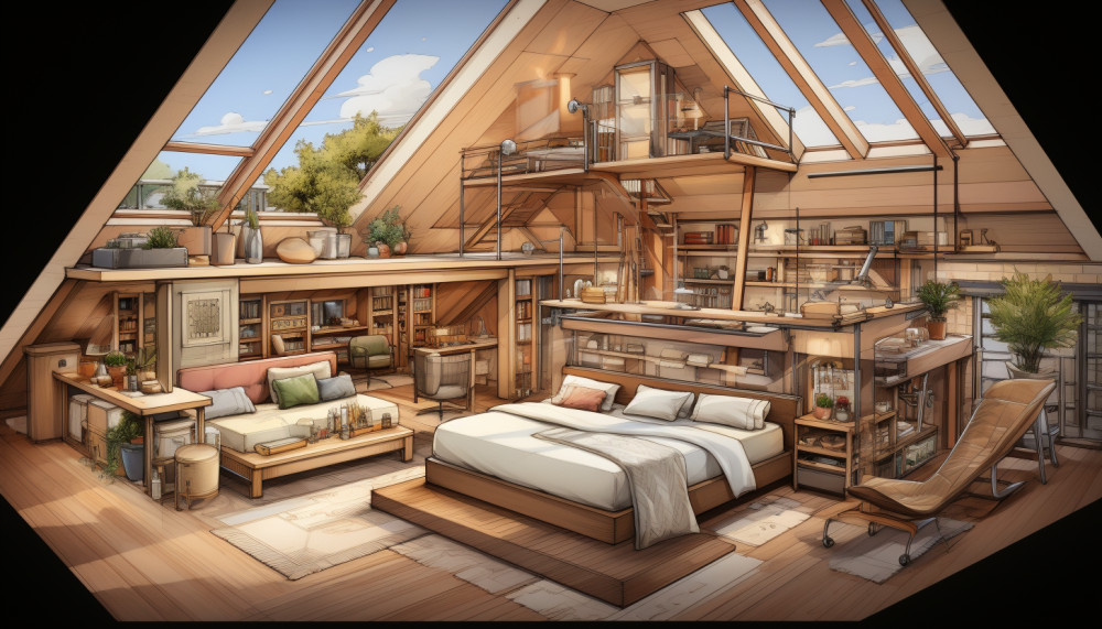 Divers - Chambre sous les combles : l’aménagement